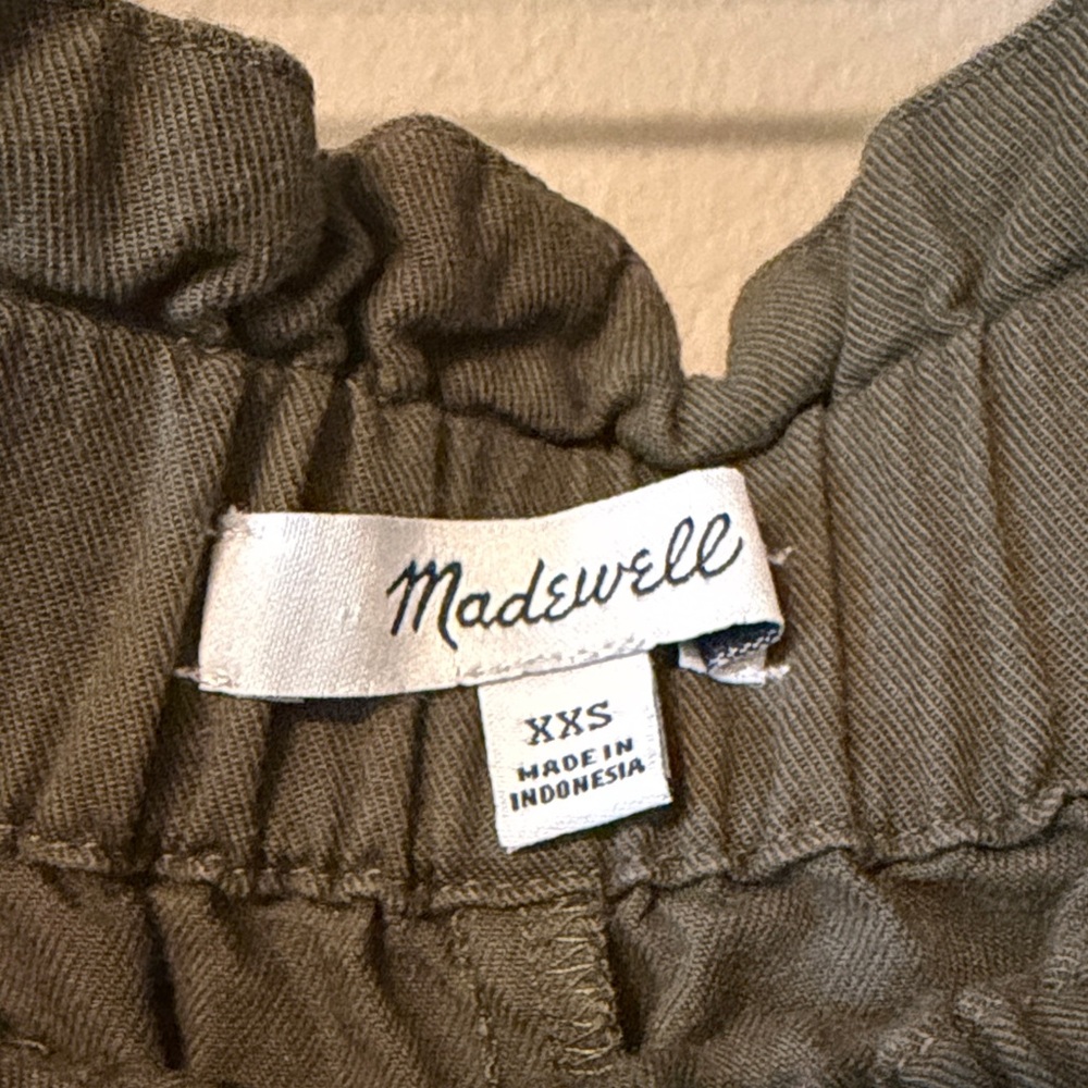 Madewell Olive Green Button-Front A-Line Skirt - Picture 2 of 6